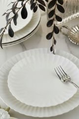 KÜTAHYA PORSELEN 12 KİŞİLİK YEMEK TAKIMI LUZ 52 PRÇ. SADE