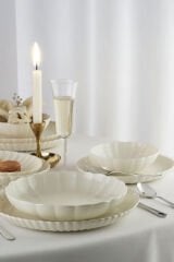 Kütahya Porselen Yemek Takımı Luz 52 Parça 12 Kişilik Sade Model