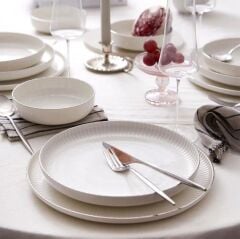 KÜTAHYA PORSELEN 6 KİŞİLİK YEMEK TAKIMI BONE CREST 24 PRÇ. PLATİN