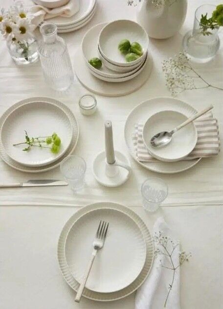 Kütahya Porselen 6 Kişilk Yemek Takımı 24 Parça Bone Crest Sade