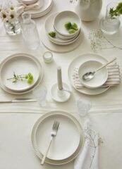 KÜTAHYA PORSELEN 6 KİŞİLİK YEMEK TAKIMI BONE CREST 24 PRÇ. SADE