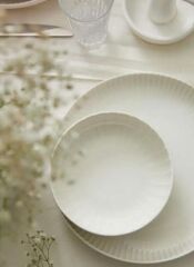 Kütahya Porselen 6 Kişilk Yemek Takımı 24 Parça Bone Crest Sade