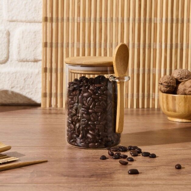 Bambum Lolla 12 Cm Kaşıklı Cam Saklama Kabı