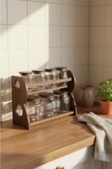 Bambum Nero Bench 2 Katlı 8 Parça Baharat Seti