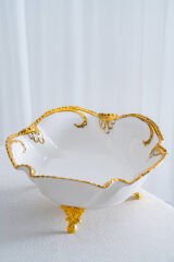 Acar 25 Cm Edwina Ayaklı Derin Porselen Sunumluk