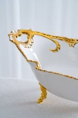 Acar 39 Cm Derin Oval Ayaklı Porselen Sunumluk