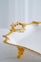 ACAR EDWINA PORSELEN SUNUMLUK AYAKLI DİKDÖRTGEN 39 CM