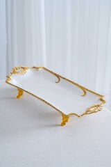 Acar Edwina 44 Cm Ayaklı Dikdörtgen Porselen Sunumluk