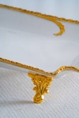 Acar Edwina 44 Cm Ayaklı Dikdörtgen Porselen Sunumluk