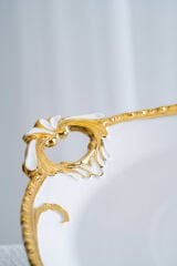 Acar 32 Cm Edwina Ayaklı Yuvarlık Porselen Sunumluk