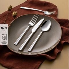 Emsan 24 Parça Çınar 6 Kişilik Çatal Kaşık Bıçak Seti