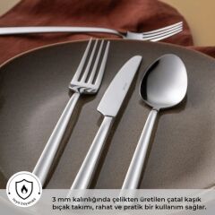 Emsan 24 Parça Çınar 6 Kişilik Çatal Kaşık Bıçak Seti