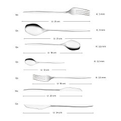 Emsan Alısa 84 Parça 12 Kişilik Kaşık Bıçak Seti