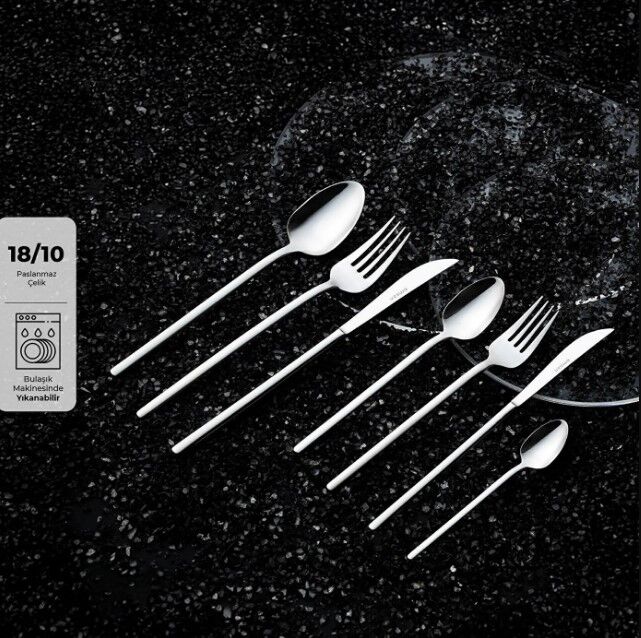 Emsan 12 Kişilik Lora 84 Parça Çatal Kaşık Bıçak Seti