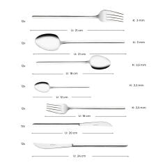 Emsan 12 Kişilik Lora 84 Parça Çatal Kaşık Bıçak Seti