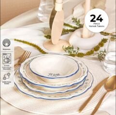 Emsan 24 Parça 6 Kişilik Farina Yemek Takımı